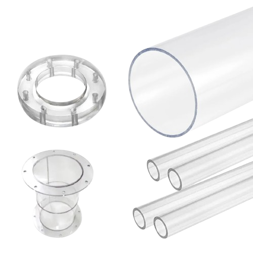 Clear acrylic tube and PC rod for display stands