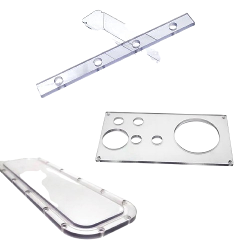 Acrylic tube and acrylic round discs for displays