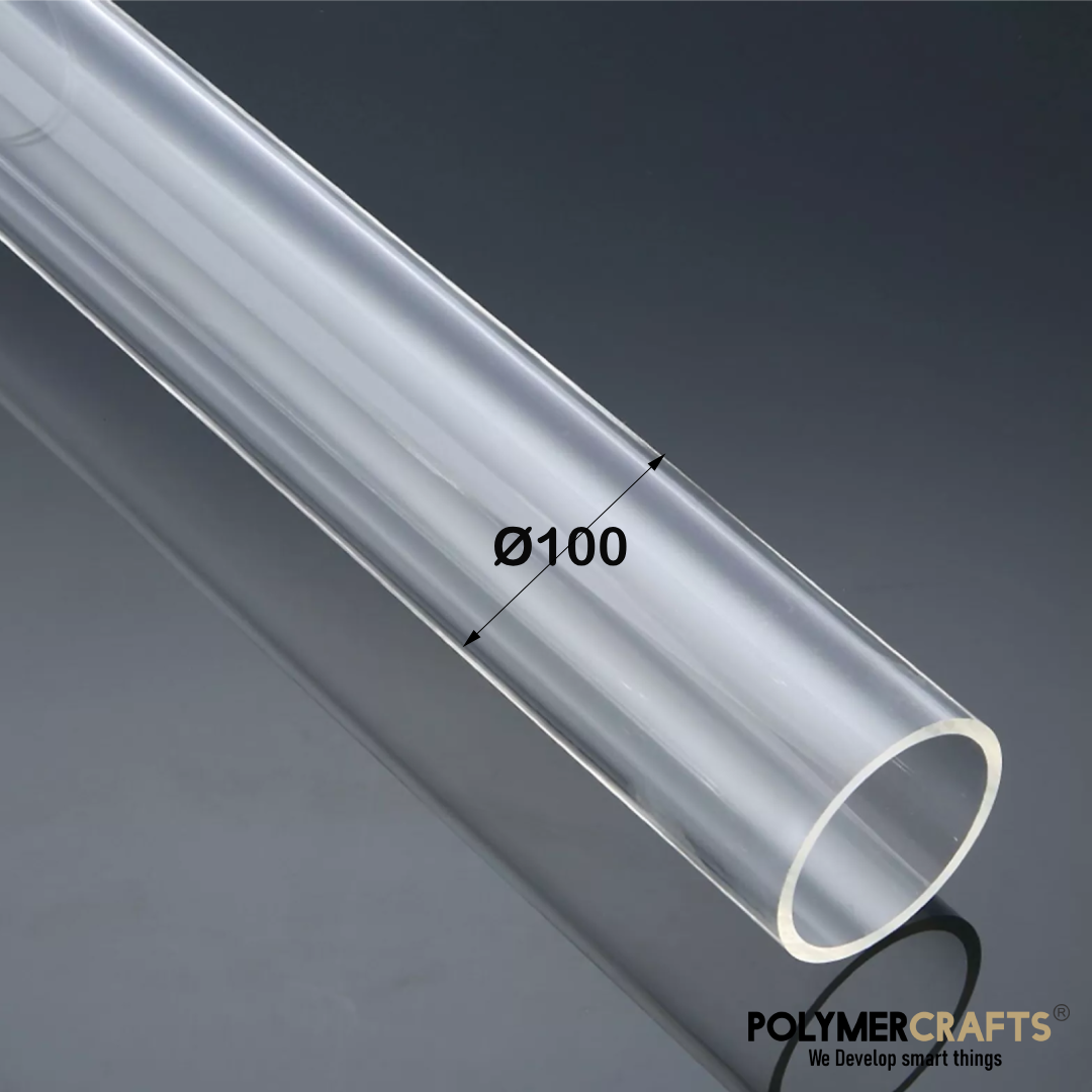 New Project 33 Acrylic Tube Clear Rigid Machinability ǀ CAST RIGID Pipe Ø 100mm ǀ Wall Thickness 3MM-600MM LENGTH ǀ PMMA Transparent Tube - Image 1