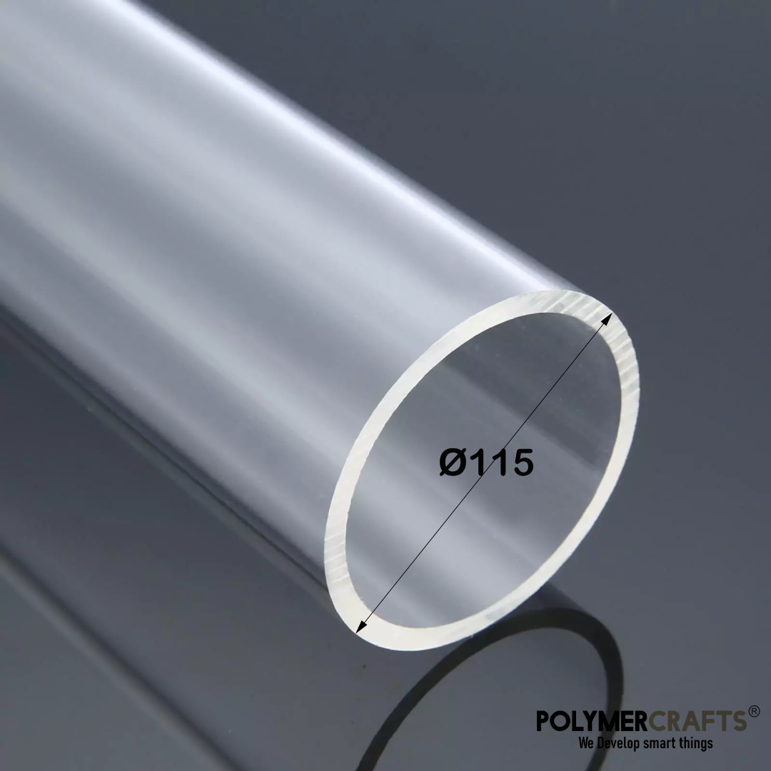 New Project 35 Acrylic Tube Clear Rigid Machinability ǀ CAST RIGID Pipe Ø 115mm ǀ Wall Thickness 3MM-600MM LENGTH ǀ PMMA Transparent Tube - Image 1