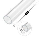 Transparent Acrylic Tube (OD 8mm- ID 4mm) -Optical Clarity, Temperature Resistant for Crafts & Industrial-500mm length