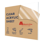 Acrylic Clear sheet 2mm ǀ  Transparent 6"X6" ǀ For DIY Projects , Glass painting High Gloss - Image 2