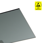 ESD Polycarbonate  Sheet | Cut TO Size ǀ  High Quality Antistatic Polycarbonate  ǀ 5mm -12X12" -Smoke Grey