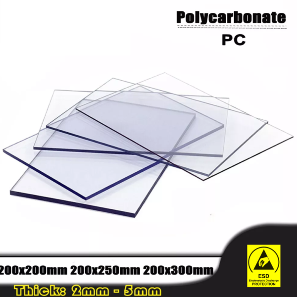 High Quality Antistatic Polycarbonate  ǀ ESD Antistatic Polycarbonate|5mm -12X6" -Transparent Cut TO Size