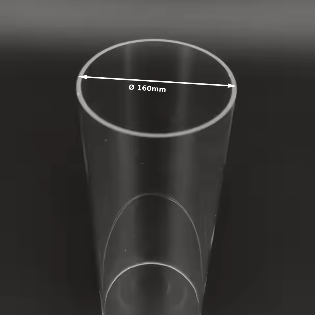 New Project 11 CAST RIGID PMMA Acrylic Pipe Ø 160mm ǀ Wall Thickness 5MM-600MM LENGTH ǀ Acrylic Tube Clear Rigid Machinability - Image 1
