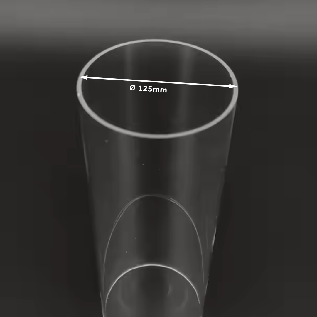 New Project 7 PMMA Transparent Tube ǀ CAST RIGID Pipe Ø 125mm ǀ Wall Thickness 3MM-600MM LENGTH ǀ Acrylic Tube Clear Rigid Machinability - Image 1