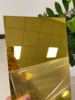 Acrylic Mirror Sheet  - Adhesive ǀ Gold ǀ 1.5MM - DIY CRAFTS -12X12" - Image 2