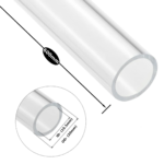 Acrylic Tube Clear ǀ Extruded -(OD 20mm- ID 15.5mm) ǀ Optical Clarity Temperature Resistant -500MM