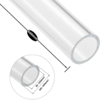 Acrylic Tube Clear ǀ Extruded -(OD 60mm- ID 50mm) ǀ Optical Clarity Temperature Resistant for Crafts & Industrial -5MM/500MM LONG