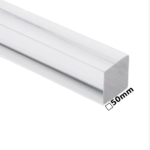 Acrylic Transparent Square Rod -PMMA  Clear ǀ CAST ACRYLIC -  Square 50mmǀ Crystal Clear Rigid For Machinability  -300MM