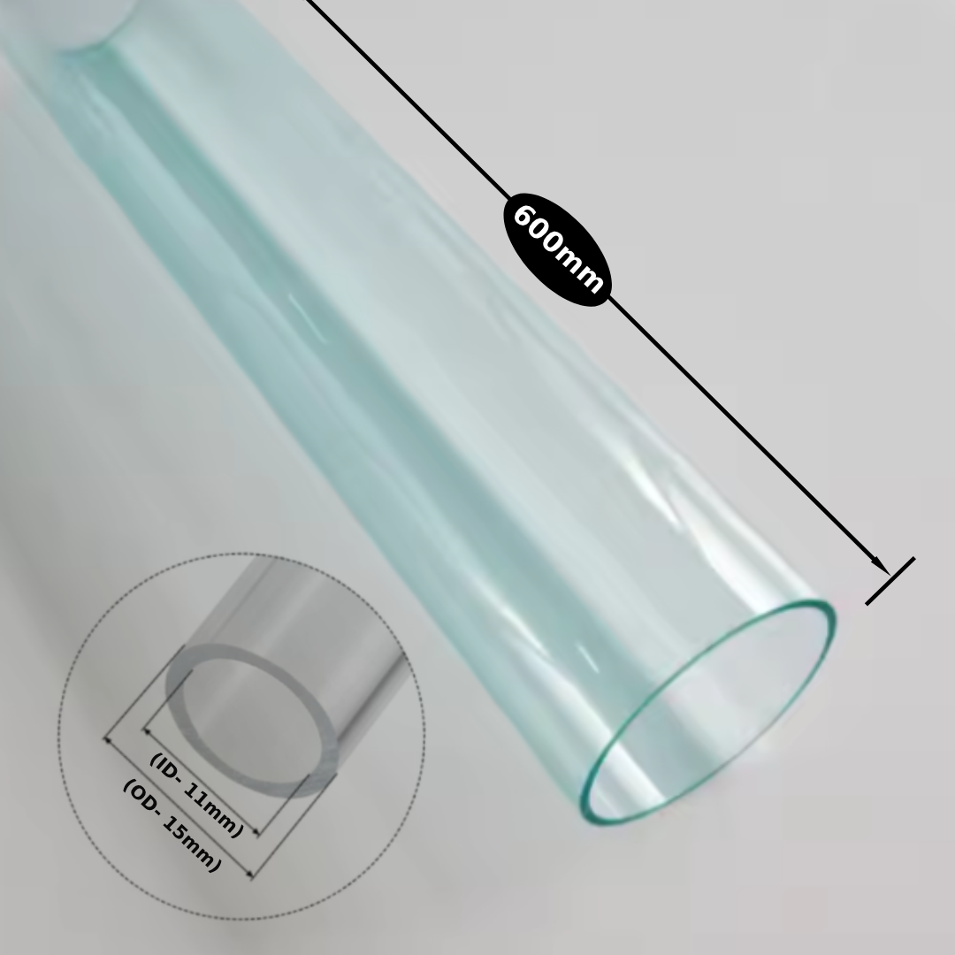 New Project 49 Polycarbonate Tubes -PC Tubes Transparent ǀ Size - ØOD 12MM- ID 8MM ǀ Durable , Lightweight ǀ Polycarbonate Pipe -500MM LENGTH - Image 1