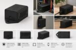 Compact matte black project box featuring side ventilation, USB-C port, and secure flange mounting points. - Image 2