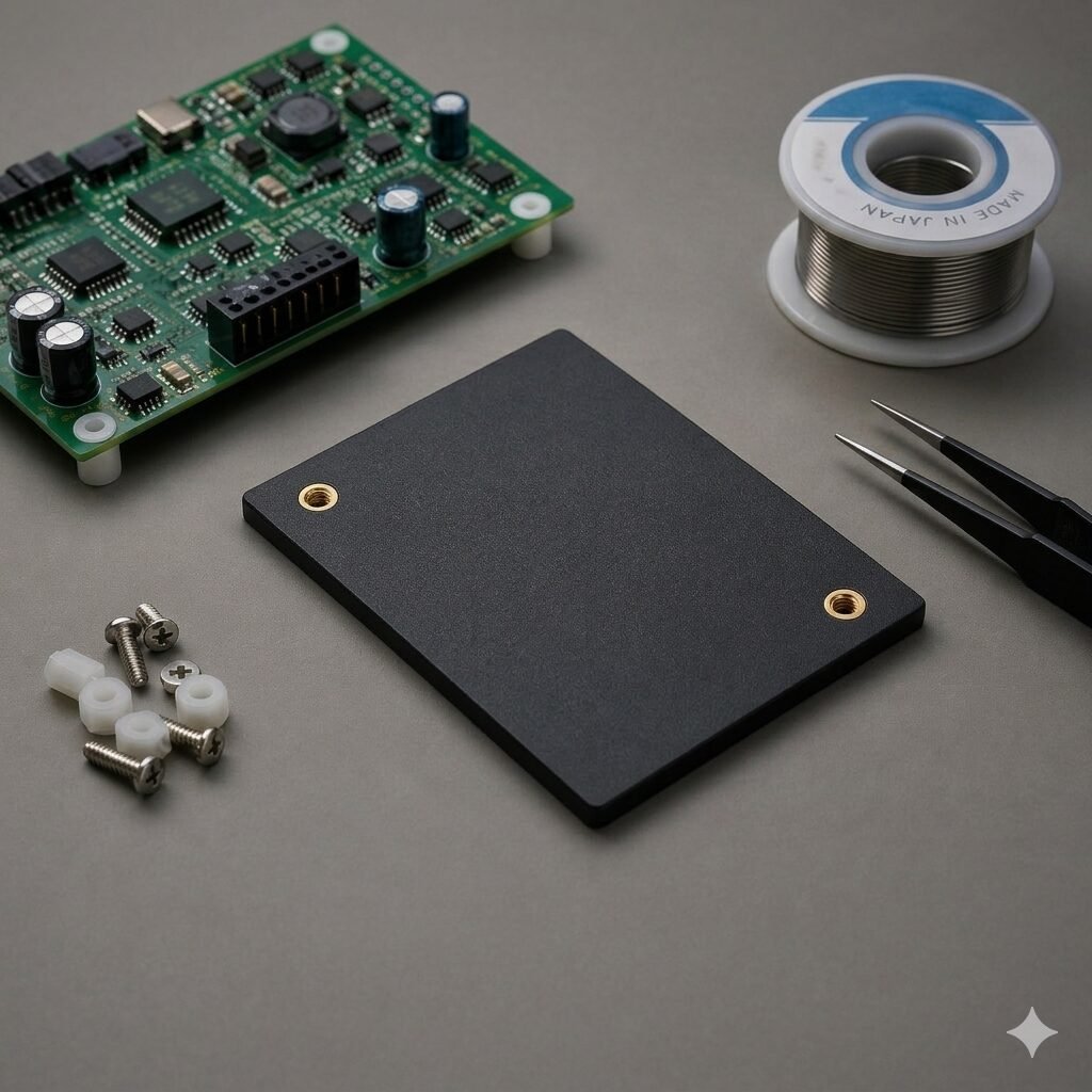 Gemini_Generated_Image_6pn3fz6pn3fz6pn3 PCB Mounting Plate.(4.3x4.3)Durable ESD-Safe Support Panel for Secure Electronic Component Integration. - Image 1